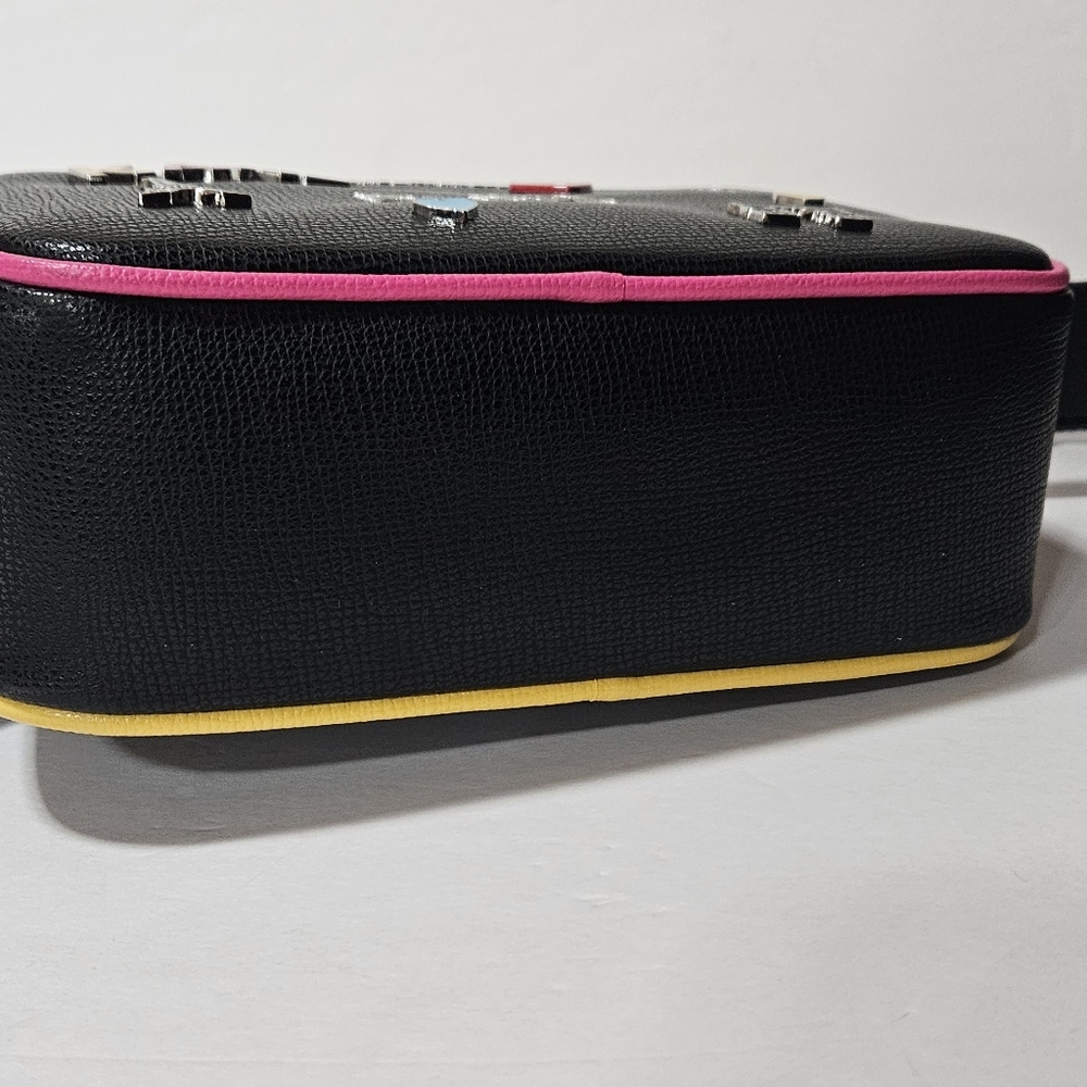 NWT Karl Lagerfeld Black Crossbody Bag with Pink Accents - Picture 5 of 8
